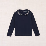 Misha And Puff :: Embroidered Peter Pan Top Ink