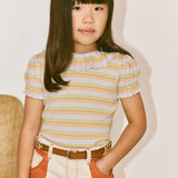Misha And Puff -  Balloon Sleeve Paloma Tee Aura Vaquero Stripe