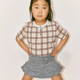 Misha And Puff -  Eyelet Popcorn Skating Skirt Dove