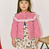 Misha And Puff -  Ruffle Cardigan Azalea