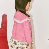 Misha And Puff -  Ruffle Cardigan Azalea