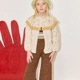 Misha And Puff -  Ruffle Cardigan Seashore Confetti