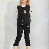 [Pre-Order] Mini Rodini - Penguin Patch Microfleece Trousers Black