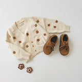Rylee & Cru :: Boxy Crop Cardigan Flowers Natural