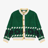 [Pre-Order]  Bobo Choses :: Kaleidoscope Jacquard Cardigan Green