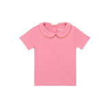 Misha And Puff -  Rickrack Collar Tee Azalea