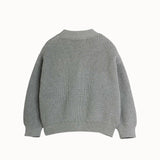 [Pre-Order] Ritzratz Patch Knitted Cardigan Grey