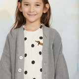 [Pre-Order] Ritzratz Patch Knitted Cardigan Grey