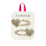 Rockahula - Petal Glitter Heart Clips