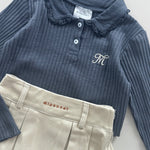 Mipounet Enrica Flamé Polo Grey - kids polo lifestyle photo