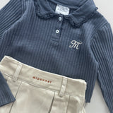 Mipounet Enrica Flamé Polo Grey - kids polo lifestyle photo
