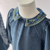 Emile Et Ida - Robe Denim Brodee Denim