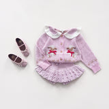 Bebe Organic - Laurel Cardigan Lambs Jaquard Knit