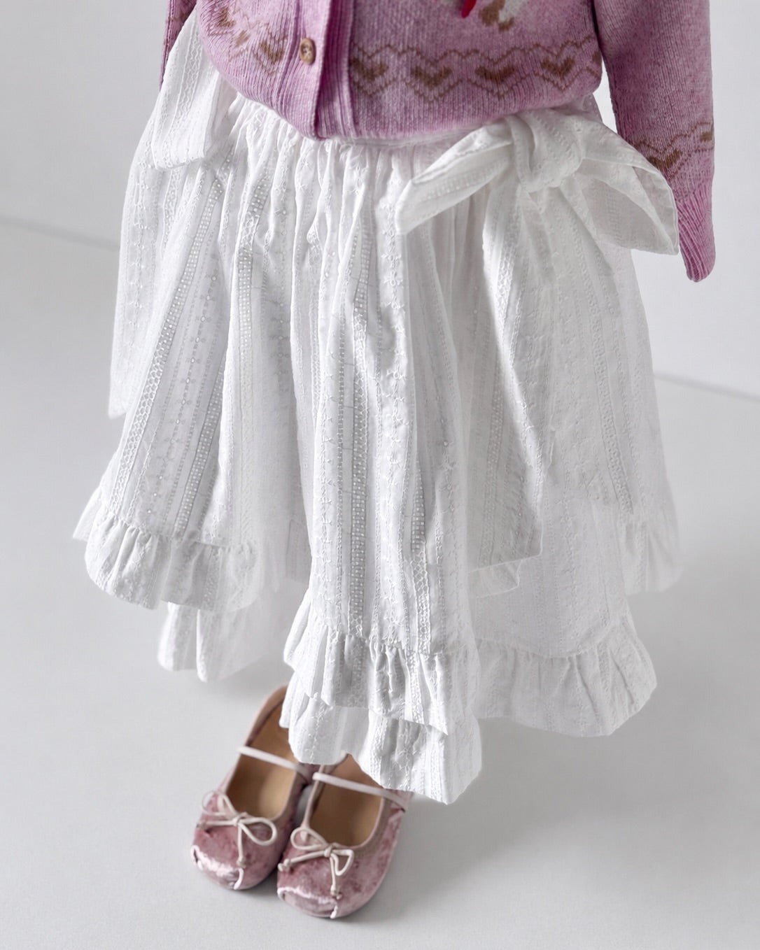 Birinit Petit Embroidered Midi Skirt - girls skirt close-up