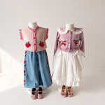 Birinit Petit Embroidered Midi Skirt - girls skirt styled outdoors