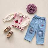 Emile Et Ida - Pantalon Denim Genouillere Bleu Delave