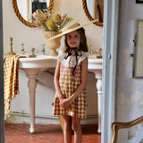 Bonjour Diary :: Ibiza Top + Hairclip Caramel Honeycomb Check