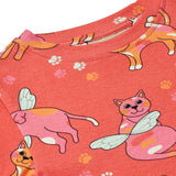 Smafolk :: T-Shirt With Cats Pink Punch