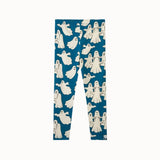 Smafolk -  Gala Leggings With Dancing Ghosts Seawind