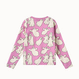 Smafolk -  Gala Long-Sleeved Top With Dancing Ghosts Sweet Lilac