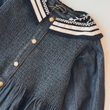 Bonjour Diary :: 세일러 칼라 블랙 데님 튜니크 