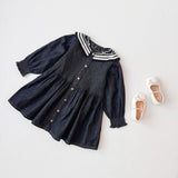 Bonjour Diary :: 세일러 칼라 블랙 데님 튜니크 