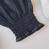 Bonjour Diary :: 세일러 칼라 블랙 데님 튜니크 