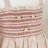 Bonjour Diary - Embroidered Short & Top Set Natural Cotton Flex