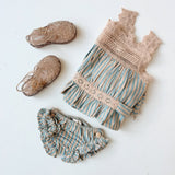 Bonjour Diary - Top & Panty Set Blue Transat Stripe