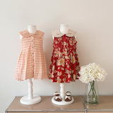 Bonjour Diary - Embroidered Tunic + Hair Clip Pink Vichy