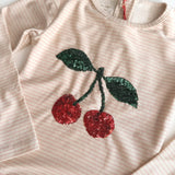 Konges Sloejd - Jade Long Sleeve Swimsuit Rose Stripe