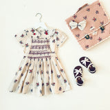 Bonjour Diary - Handsmock Dress Garden Flowers Print