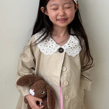 [Exclusive] Mes Kids Des Fleurs - Lace Collar Coat