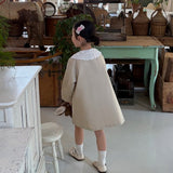 [Exclusive] Mes Kids Des Fleurs - Lace Collar Coat