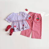 Sissel Mini - Saxo Mini Pants Red Check