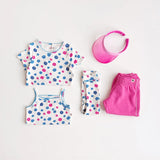 Mini Rodini - Flowers Aop Picot Edge Pointelle Tank Top Multi