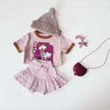 Misha And Puff - Kikyo Flower Ringer Tee Turtledove