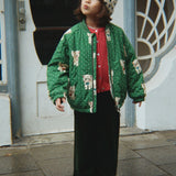 Konges Sloejd - Juno Printed Bomber Jacket Dot Miao Verde