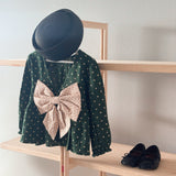 Konges Sløjd Elin Bow Blouse Dot Marseille - kids bow blouse, view 6