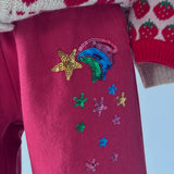 Konges Sløjd Magot Sequin Frill Pants Cardinal - kids sequin pants, view 9