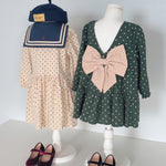 Konges Sløjd Elin Long Sleeve Bow Dress Dot Marseille - kids dress, view 7