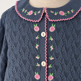 Konges Sløjd Rosier Cardigan Ashley Blue - kids knit cardigan, view 3