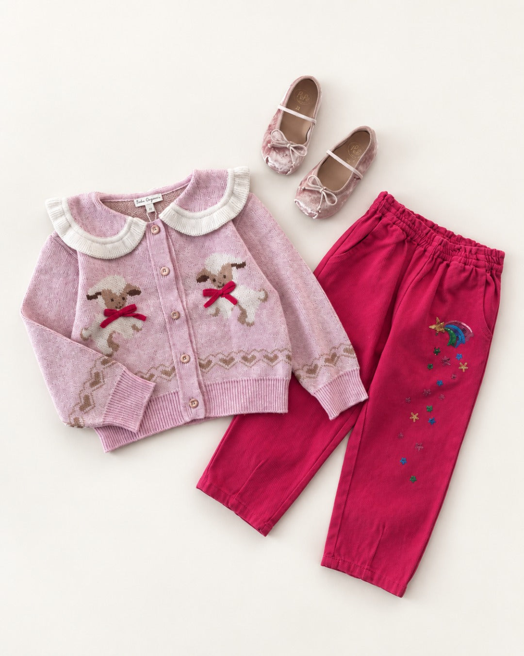 Konges Sløjd Magot Sequin Frill Pants Cardinal - kids sequin pants, view 3