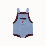 Birinit Petit - Stone knit embroidered romper baby