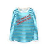 동물 관측소 :: 개미핥기 새끼 긴팔 티셔츠 (파란색) 