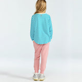 The Animals Observatory -  Anteater Kid Long Sleeve T-Shirt Blue