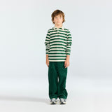 The Animals Observatory :: Eel Kid Polo Shirt Green Stripe