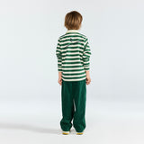 The Animals Observatory :: Eel Kid Polo Shirt Green Stripe