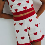 The New Society -  Maqui Top Hearts Jacquard