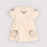 The New Society -  Narcise Dress Ecru
